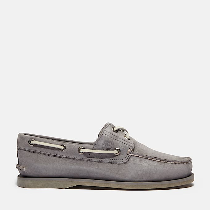 Chaussure bateau classique pour homme en gris - 1