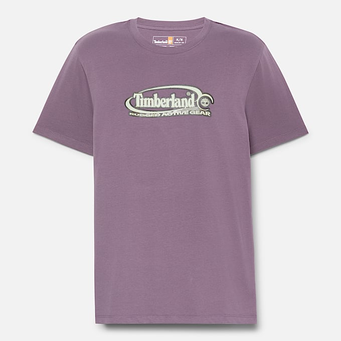Big Oval Logo T-Shirt for Men in Purple