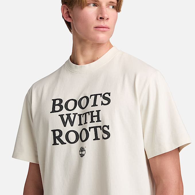 Slogan T-Shirt für Herren in Weiß