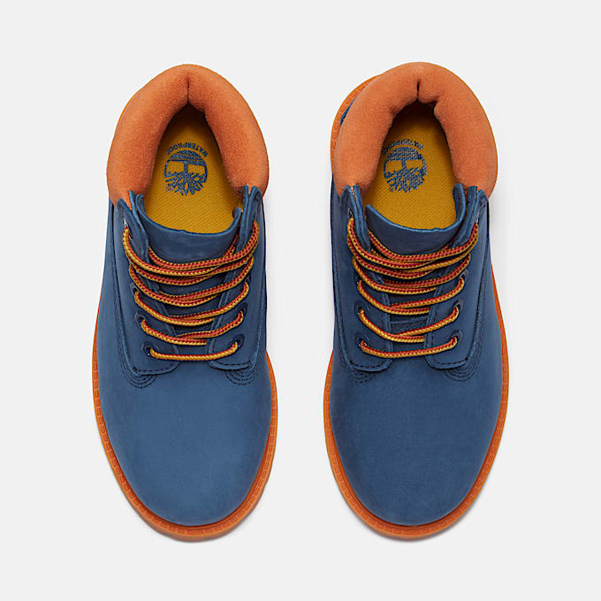 6-inch Boot imperméable Timberland® Premium pour tout-petit en bleu foncé