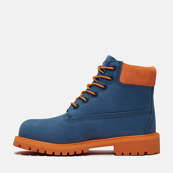 6-inch Boot imperméable Timberland® Premium pour tout-petit en bleu foncé