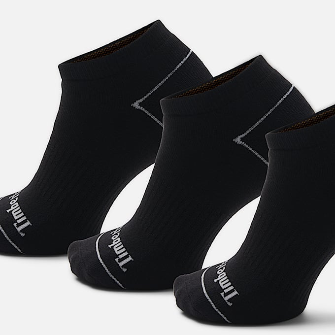Bowden 3-Pack Full Cushion No Show Sock in Black