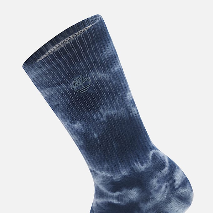 Sun-bleached Crew Socks in Dark Blue