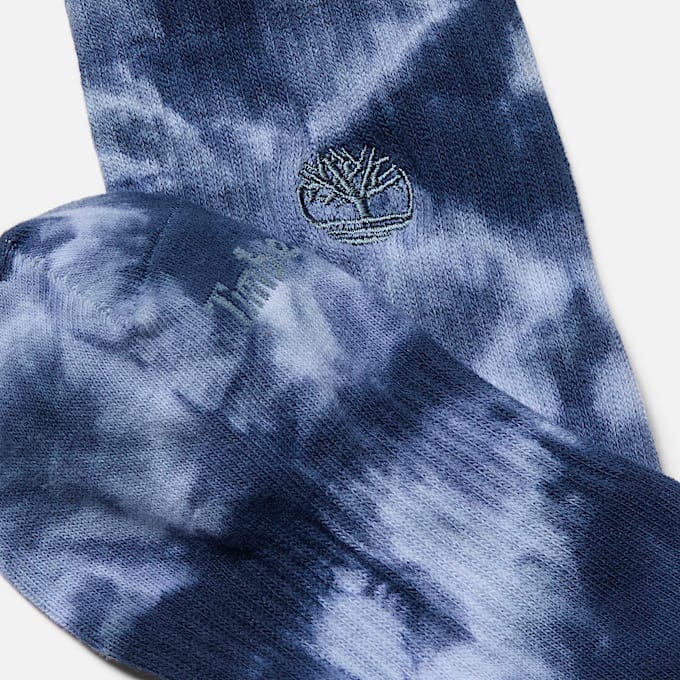 Sun-bleached Crew Socks in Dark Blue