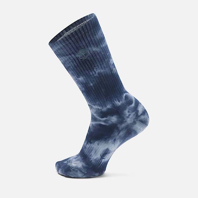 Sun-bleached Crew Socks in Dark Blue - 1
