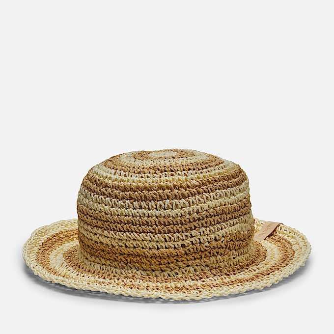 Opvouwbare Strohoed voor dames in beige