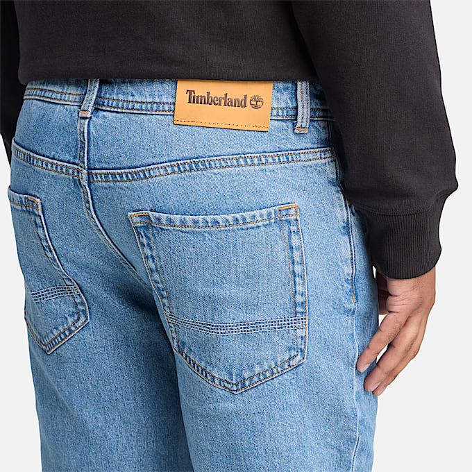 Sandown Straight Denim Trouser for Men in Light Blue