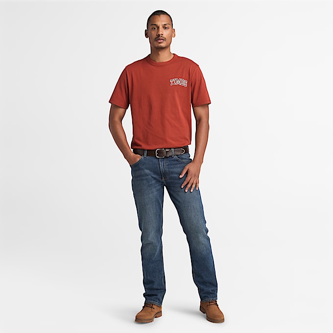 TIMBS Graphic T-Shirt for Men in Red