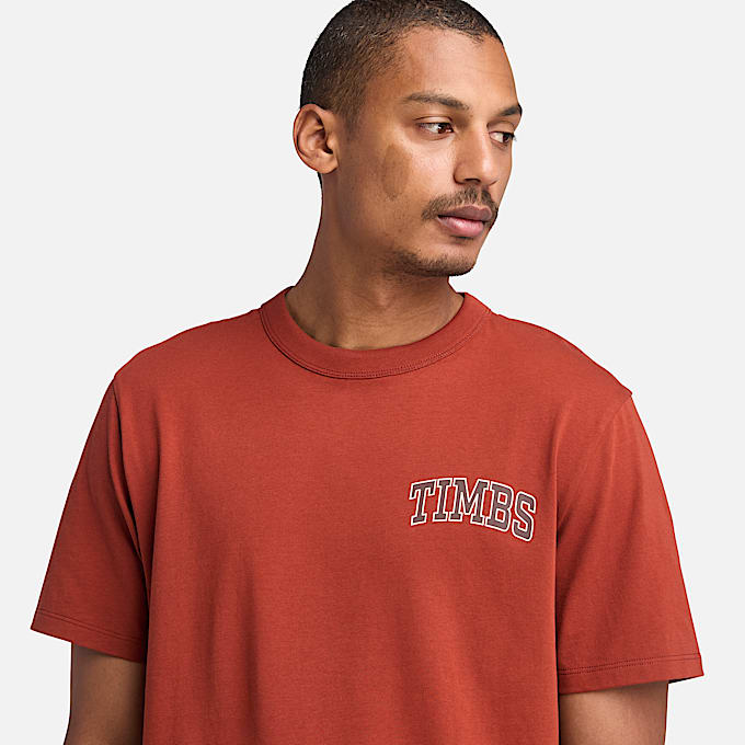 TIMBS Graphic T-Shirt for Men in Red