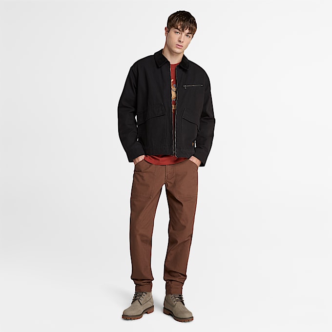 Goffstown Washed Canvas Fatigue Trouser for Men in Brown