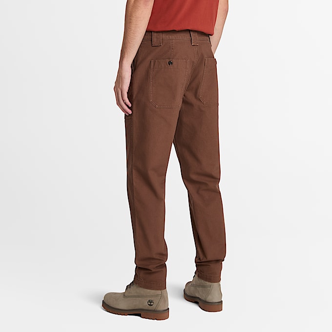 Goffstown Washed Canvas Fatigue Trouser for Men in Brown