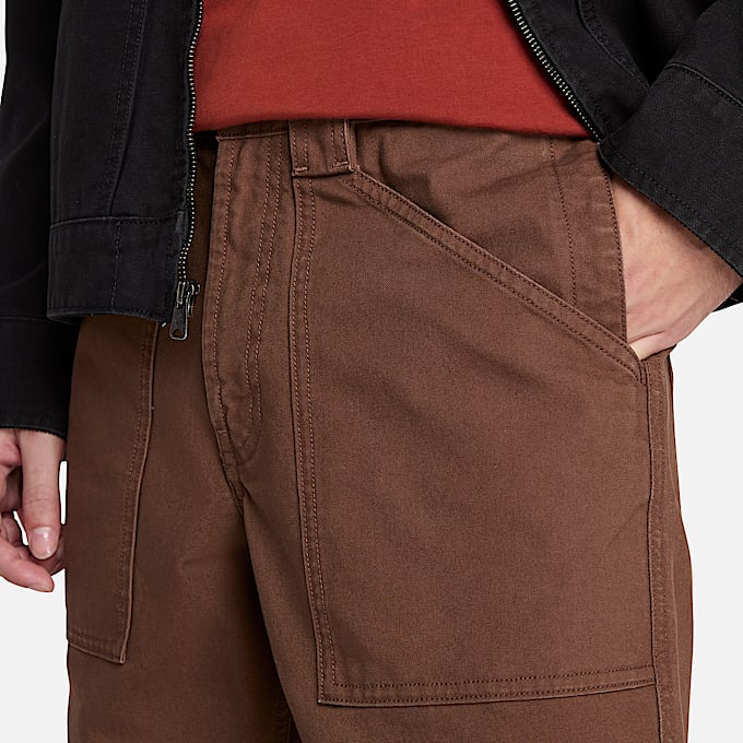 Goffstown Washed Canvas Fatigue Trouser for Men in Brown