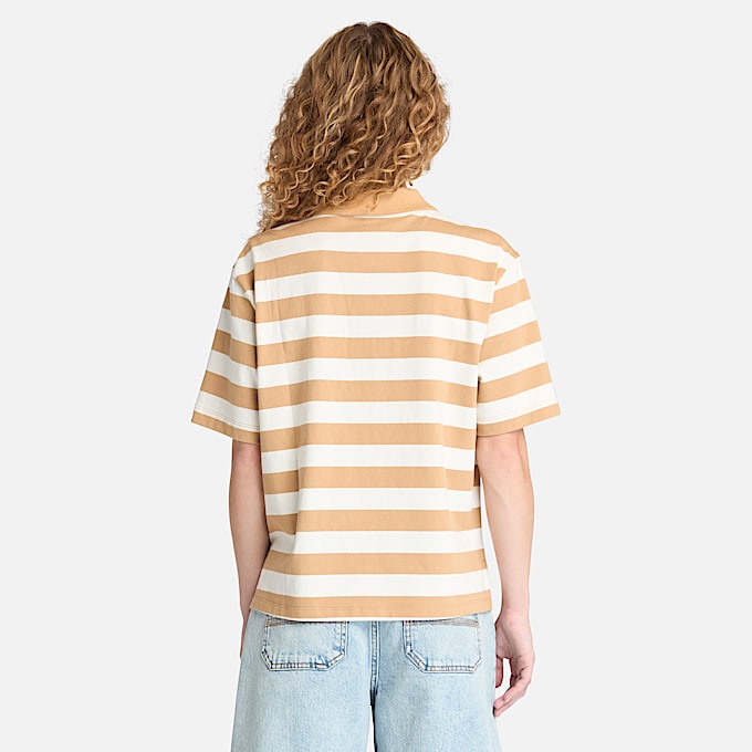Short-Sleeve Polo Shirt for Women in Yellow
