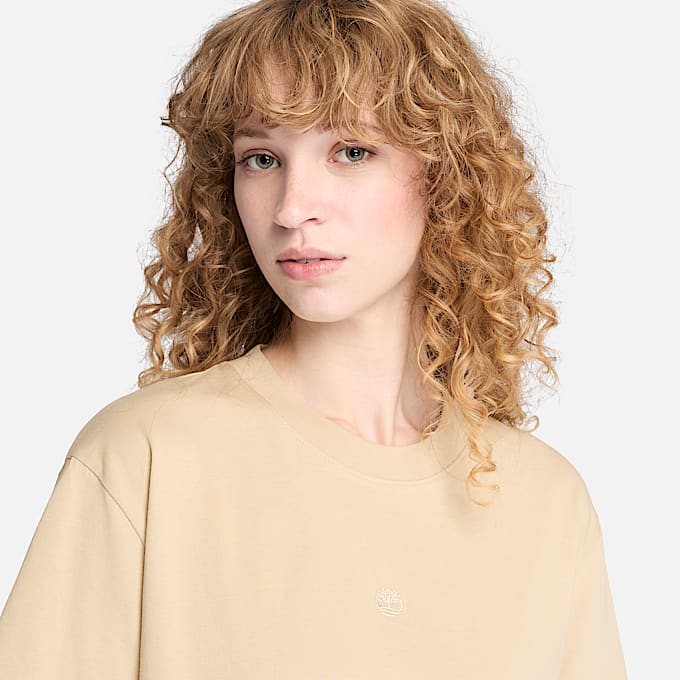 Lush Short-Sleeve T-Shirt for Women in Beige