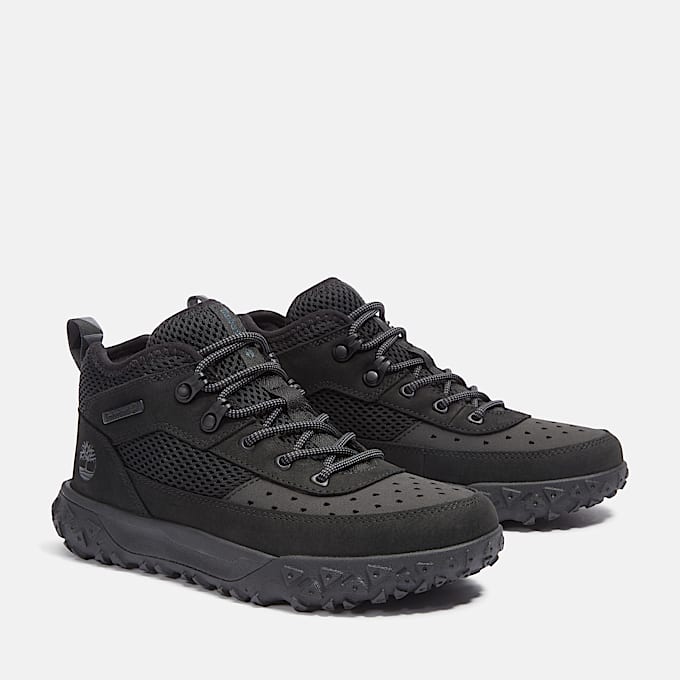 GreenStride Motion 6 Mid Trainer for Junior in Black TBL Black ALT4