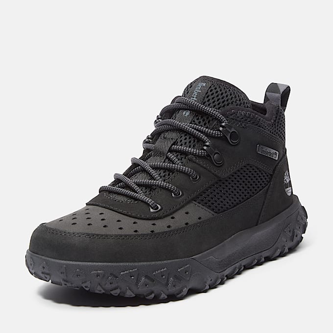 GreenStride Motion 6 Mid Trainer for Junior in Black TBL Black ALT9