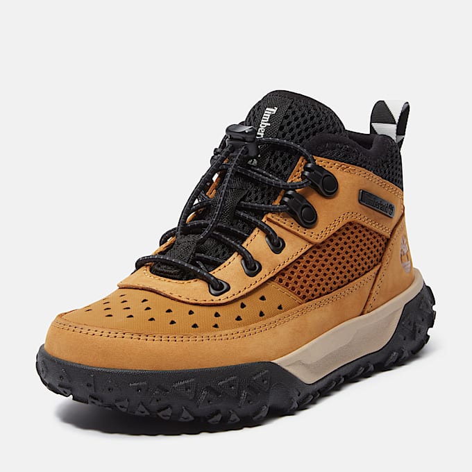 GreenStride Motion 6 Mid Bungee Trainer for Youth in Yellow TBL Yellow ALT9