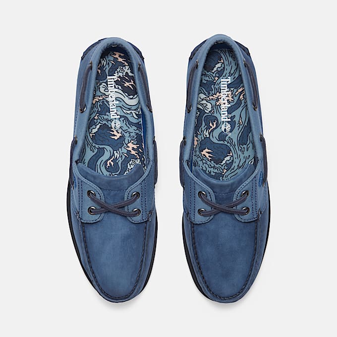 Chaussure bateau classique pour homme en bleu foncé