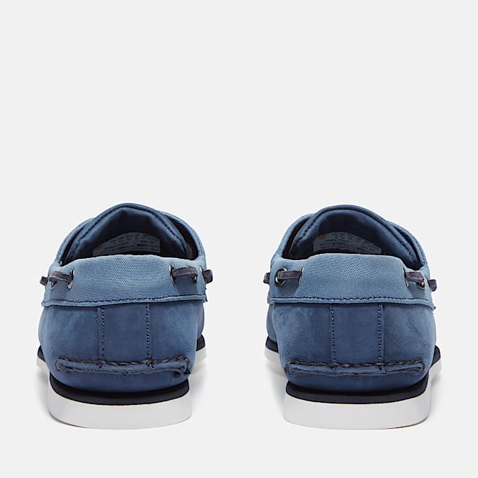 Chaussure bateau classique pour homme en bleu foncé