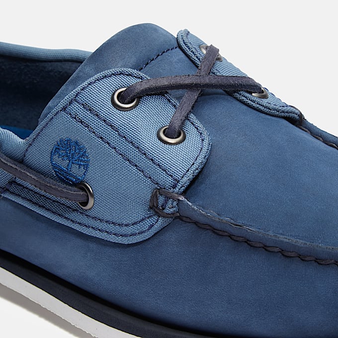 Chaussure bateau classique pour homme en bleu foncé