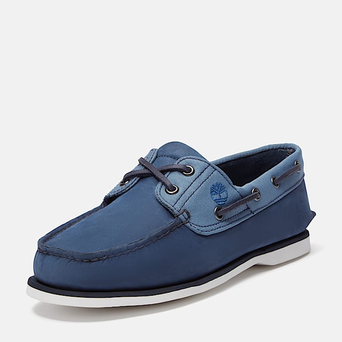 Chaussure bateau classique pour homme en bleu foncé