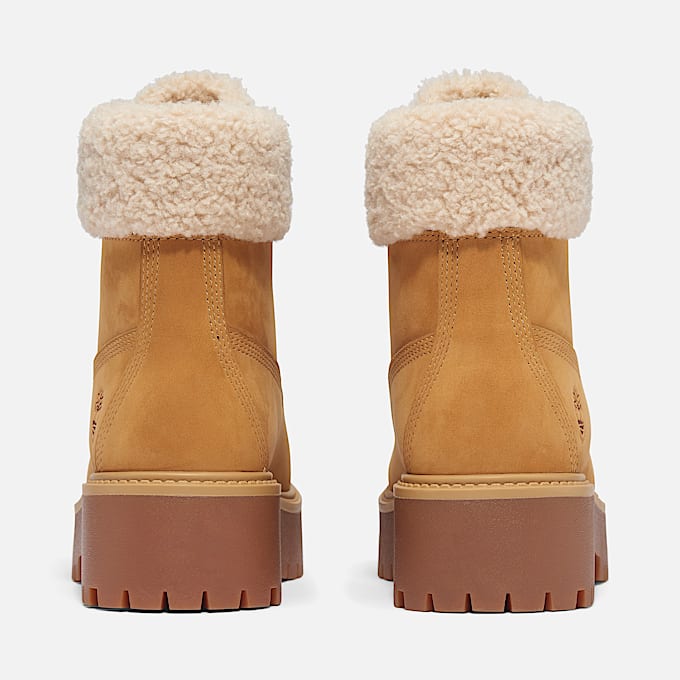 Botas impermeables con plataforma y forro cálido Stone Street para mujer en amarillo