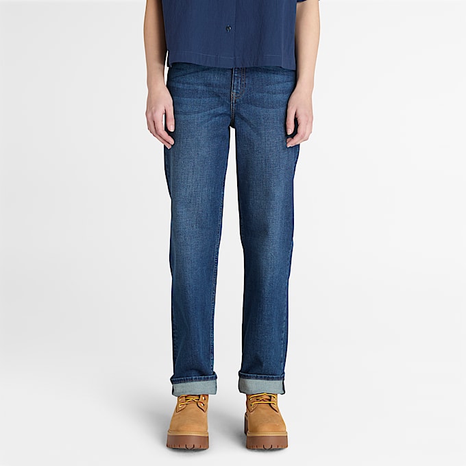 Gerade DenimHose fr Damen in Blau TBL Blau HERO