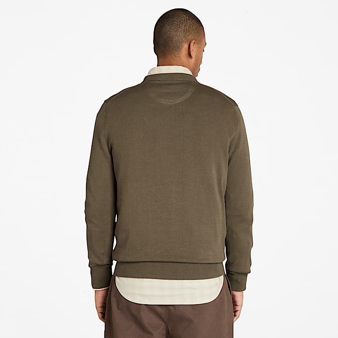 Pull en coton Williams River pour homme en vert
