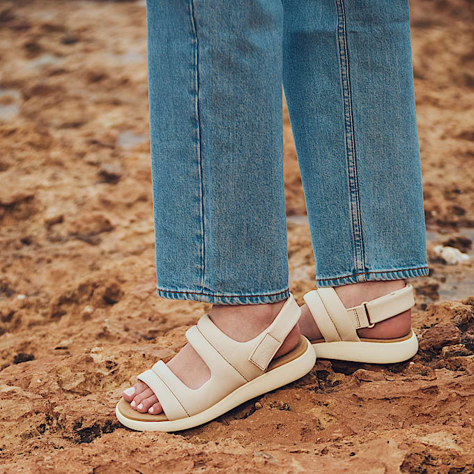Belmar Waves Backstrap Sandal for Women in White