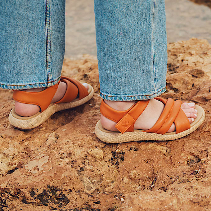 Belmar Waves Backstrap Sandal for Women in Orange
