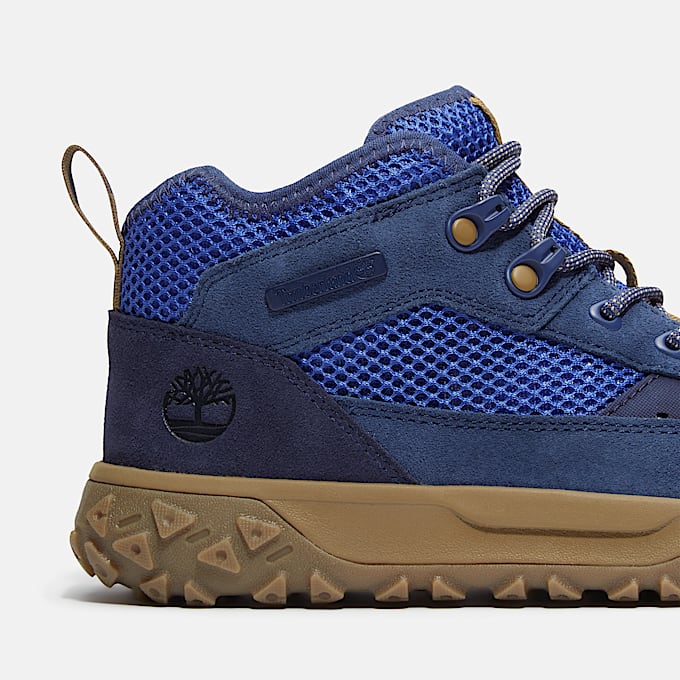 GreenStride Motion 6 Mid Trainer for Junior in Dark Blue TBL Blue ALT7