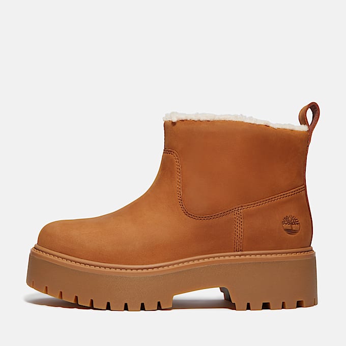 Stone Street Slipon Boot mit warmem Futter und Plateausohle fr Damen in Braun TBL Braun ALT8
