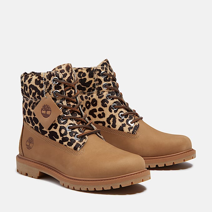 Leopard 6Inch Premium Boot for Women in Beige TBL Beige ALT4