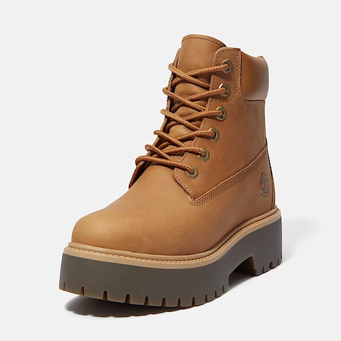 Stone Street 6-Inch Waterproof Platform Boot for Women in Yellow