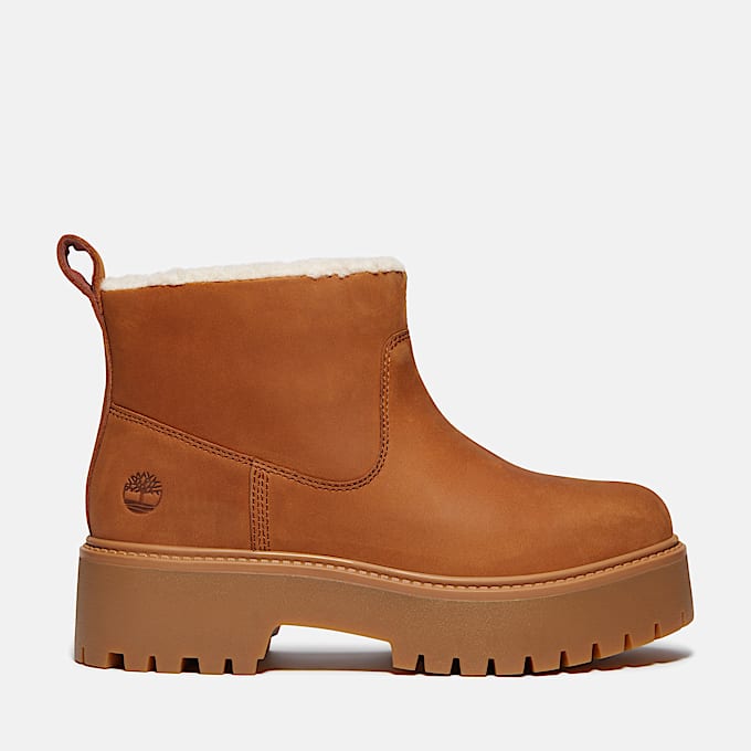 Stone Street Slipon Boot mit warmem Futter und Plateausohle fr Damen in Braun TBL Braun HERO