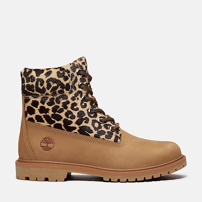 Leopard 6Inch Premium Boot for Women in Beige TBL Beige HERO