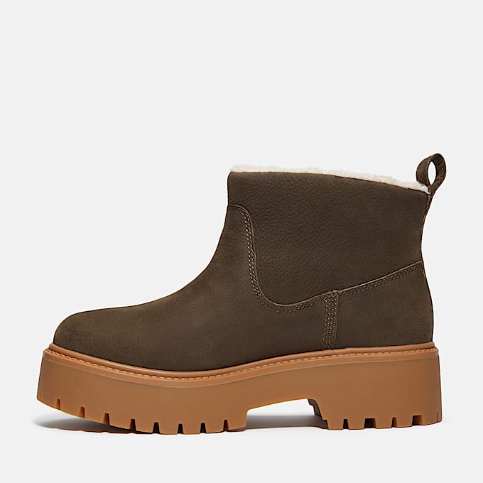 Stone Street Slipon Boot mit warmem Futter und Plateausohle fr Damen in Dunkelbraun TBL Braun ALT6