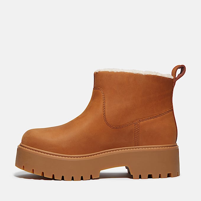 Stone Street Slipon Boot mit warmem Futter und Plateausohle fr Damen in Braun TBL Braun ALT6