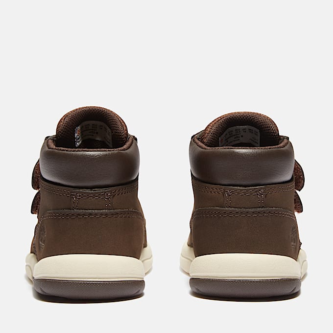 Toddle Tracks Hook  Loop Boot fr barn i mrkbrun TBL Brun ALT5