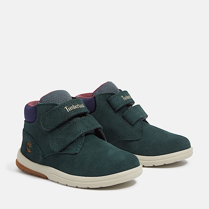 Toddle Tracks Hook  Loop Boot for Toddler in Dark Green TBL Green ALT4