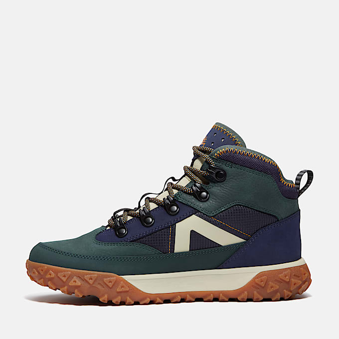 GreenStride Motion 6 Mid Waterproof Trainer for Junior in Dark Green TBL Green ALT6