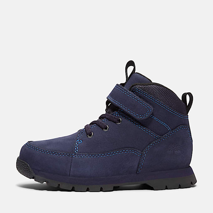 Euro Rock Mid Hook-and-Loop Boot for Youth in Dark Blue