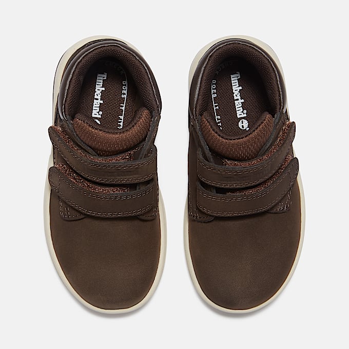 Toddle Tracks Hook  Loop Boot fr barn i mrkbrun TBL Brun ALT2