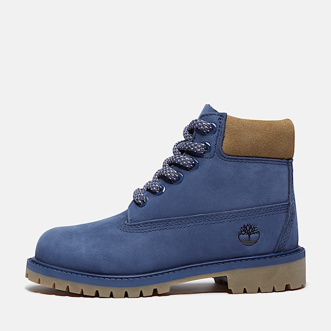 Timberland Premium 6Inch Waterproof Boot for Youth in Dark Blue TBL Blue ALT8