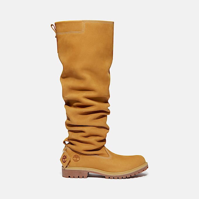 Timberland x Telfar Tall Premium PullOn Boot in Yellow TBL Yellow ALT1