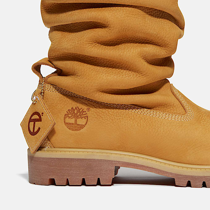 Timberland x Telfar Tall Premium PullOn Boot in Yellow TBL Yellow ALT7