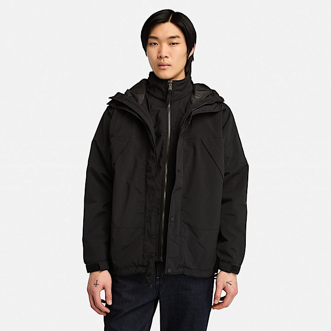 Chaqueta impermeable Winnick 3 en 1 para hombre en negro - 1