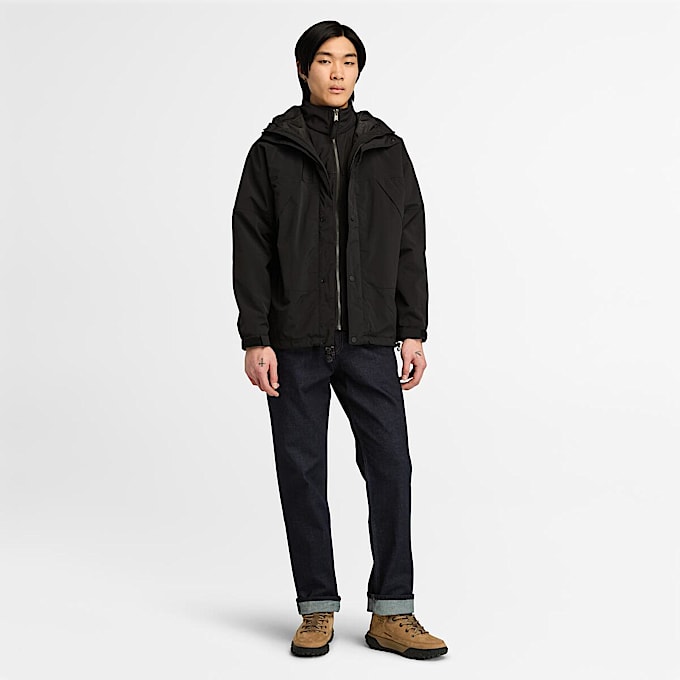 Chaqueta impermeable Winnick 3 en 1 para hombre en negro