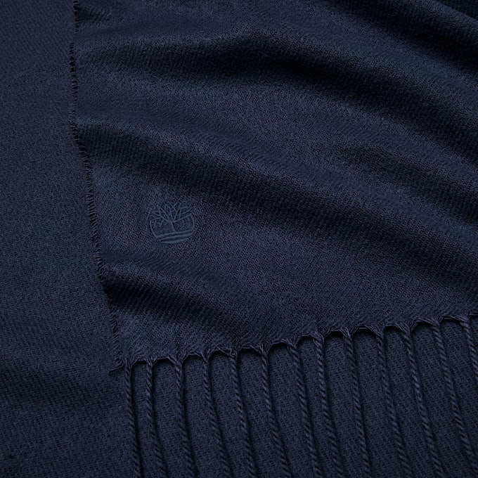 Solid Woven Scarf in Dark Blue TBL Blue ALT1