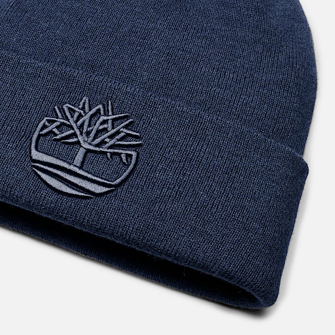 3D Embroidered Beanie in Dark Blue TBL Blue ALT1